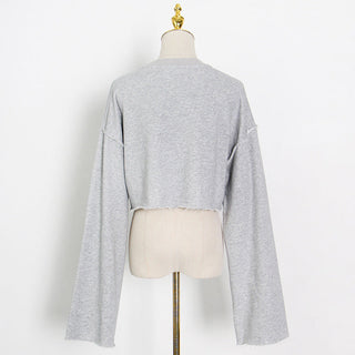 3-Piece Wool Set: Pullover Sweater, Sports Bra & Wide-Leg Pants