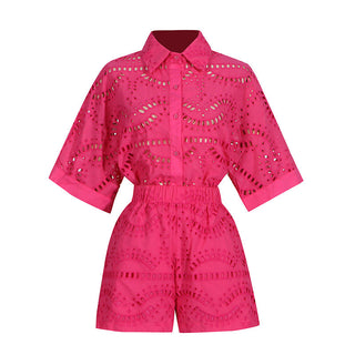 Embroidered Chic Two Piece Set