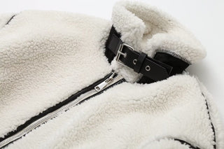 Faux Shearling Zip-Up Jacket