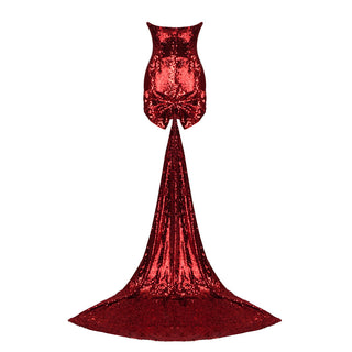 Burgundy Belle Strapless Sequin Mini Dress