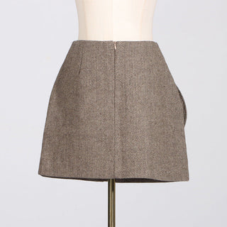 Flower Charm Brown Skirt