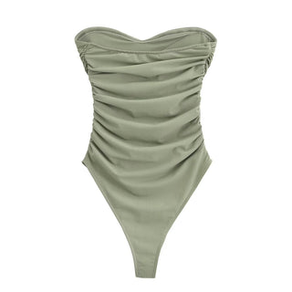 Lime Allure Bodysuit Skirt Set