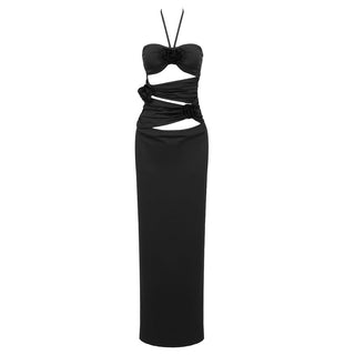 Valery Flower Cutout Long Dress