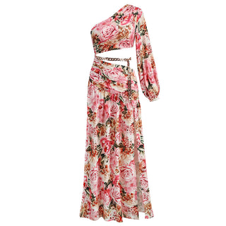Jasmine One Shoulder Floral Long Dress