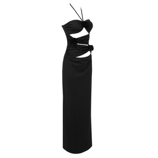 Valery Flower Cutout Long Dress