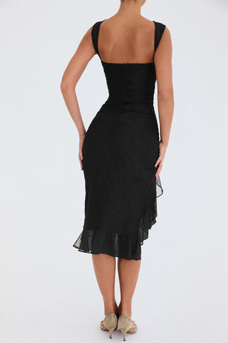 Robin Backless Rushes Midi dress