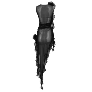 Maddison See Through Flower Midi Dress