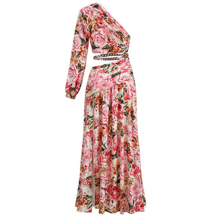 Jasmine One Shoulder Floral Long Dress