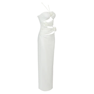 Valery Flower Cutout Long Dress