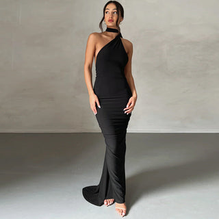 Brenna Off-Shoulder Backless Long Dress