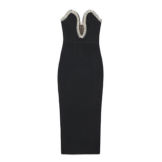 Leila Strapless Body con Bandage Long Dress