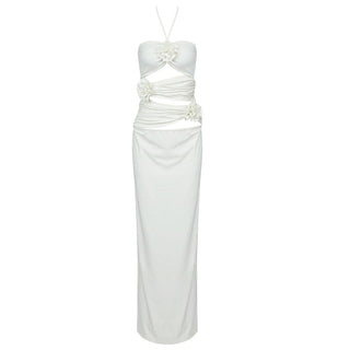 Valery Flower Cutout Long Dress
