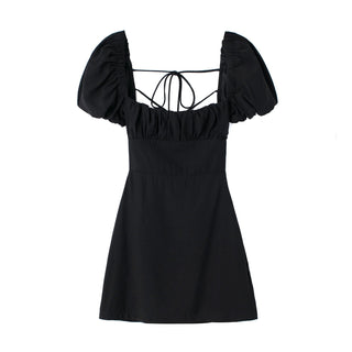 Sezra Linen Backless Mini Dress