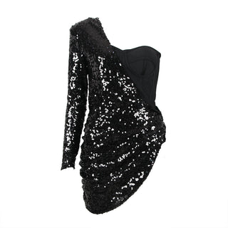 Cilia One Shoulder Bandage Sequin Mini Dress