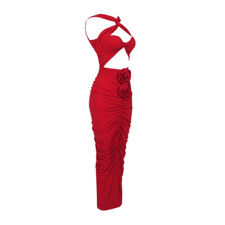 Lori Halter Backless Long Dress