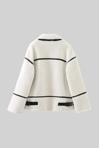Faux Shearling Zip-Up Jacket