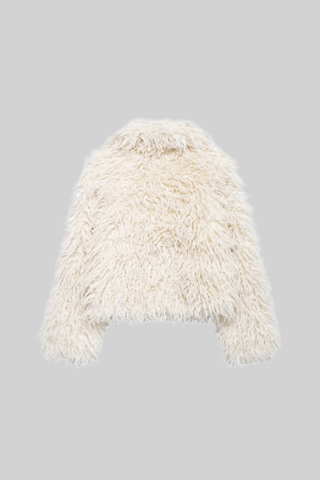 Long Sleeve Shaggy Faux Fur Jacket