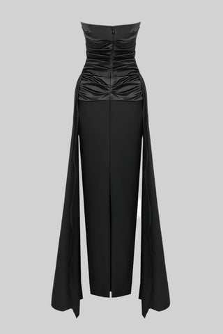 Twist Elegant Strapless Bodycon Long Dress